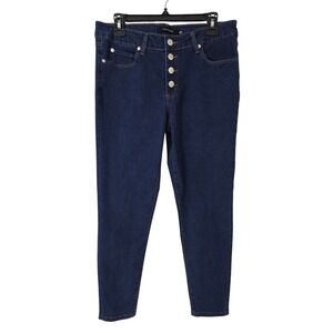 Tahari‎ Womens Skinny Jeans 10/30 Button Fly Mid Rise Stretch